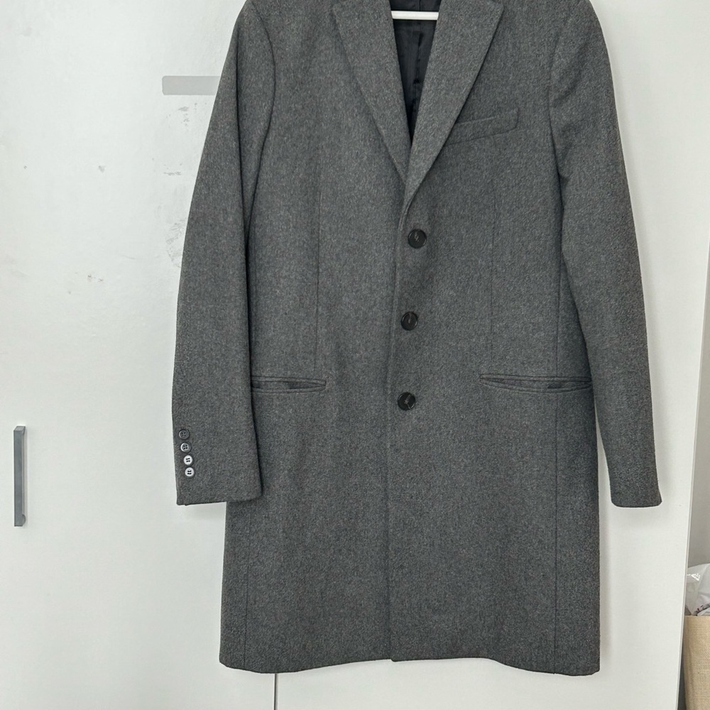 Men's Gray Wool Coat